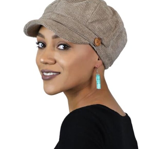 Classic Newsboy Cap Chenille Tweed Retro Chic Fall Winter Headwear main image 6